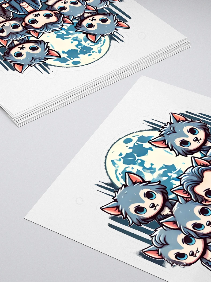 Adorable Chibi Werewolf Pack Vinyl Sticker - Full Moon Edition 🌕🐺 product image (11)