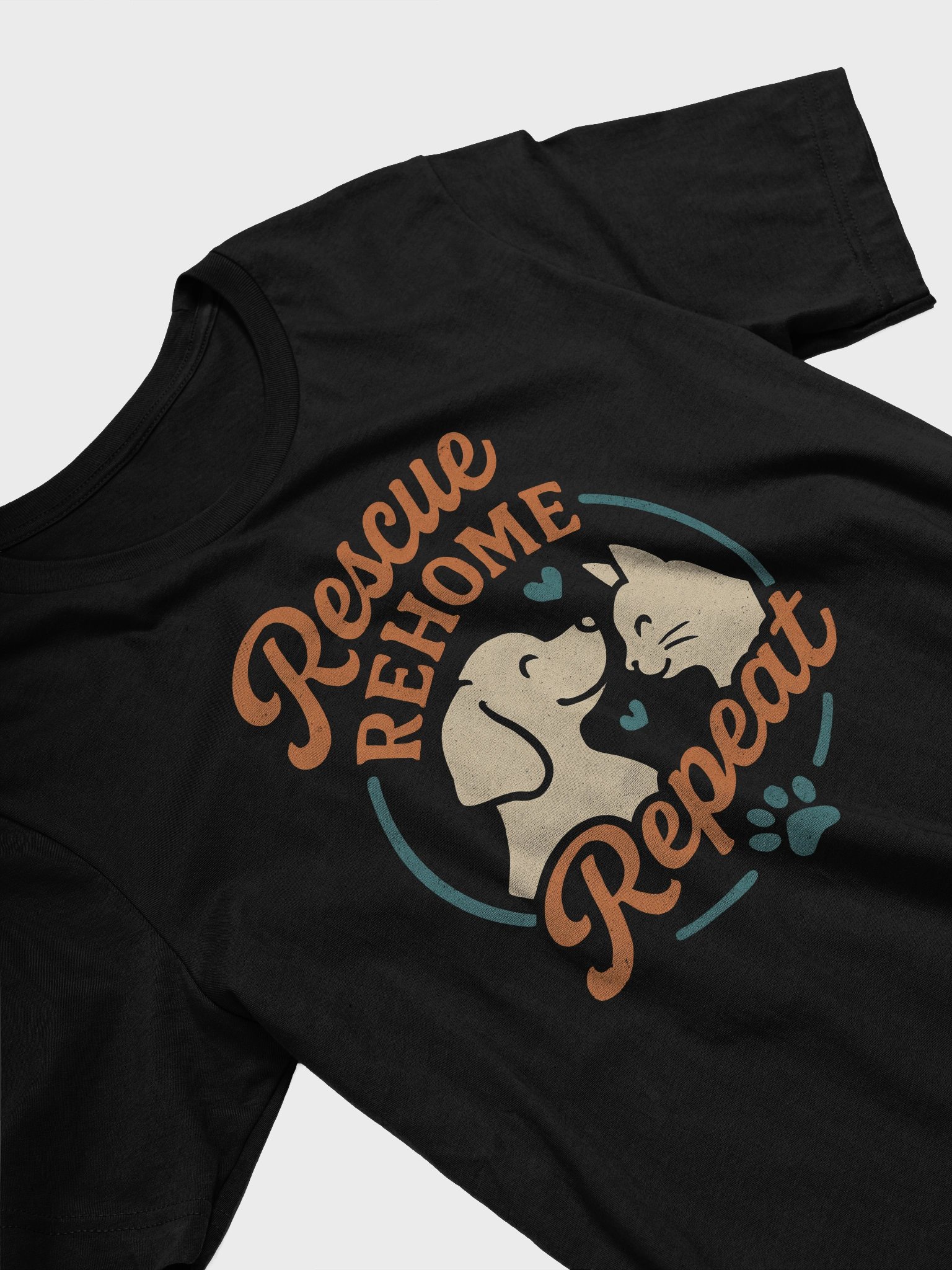 Rescue Rehome Repeat Circle T-Shirt product image (3)