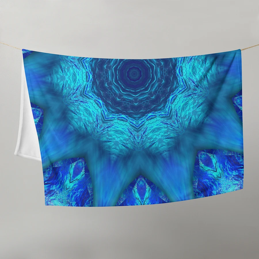 Blue Water Kaleidoscope Throw Blanket product image (21)