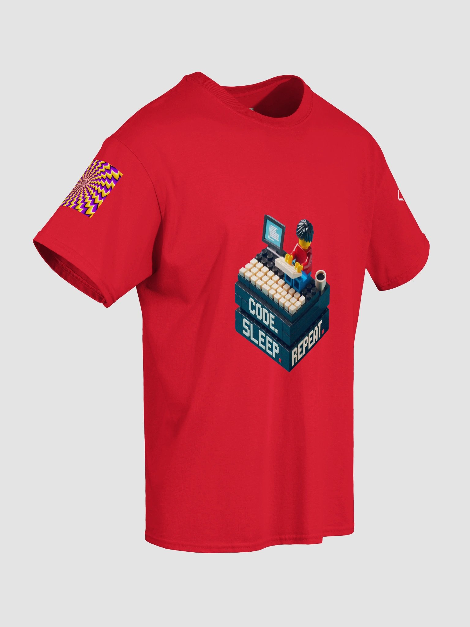 Code. Sleep. Repeat. — Pixel Dev Tee by Limitless product image (15)