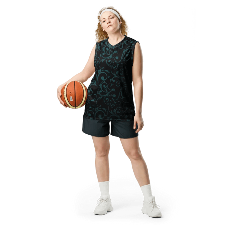 Dark Teal Basketball Jersey product image (4)