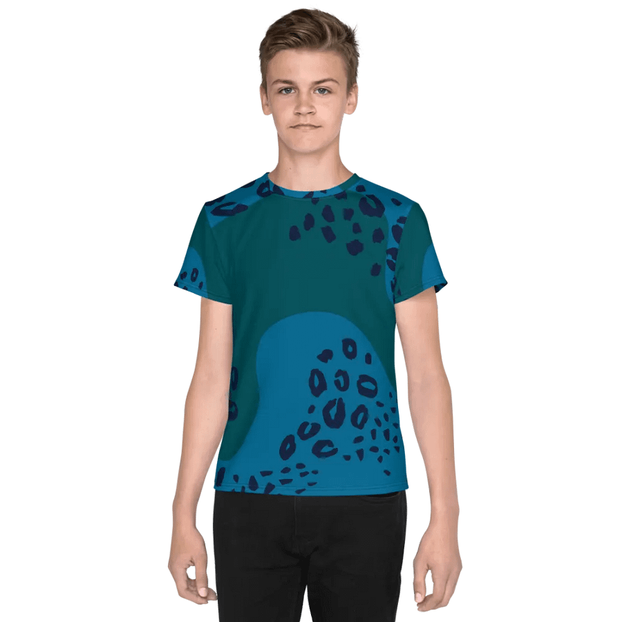 Dynamic Teal Youth T-Shirt product image (1)