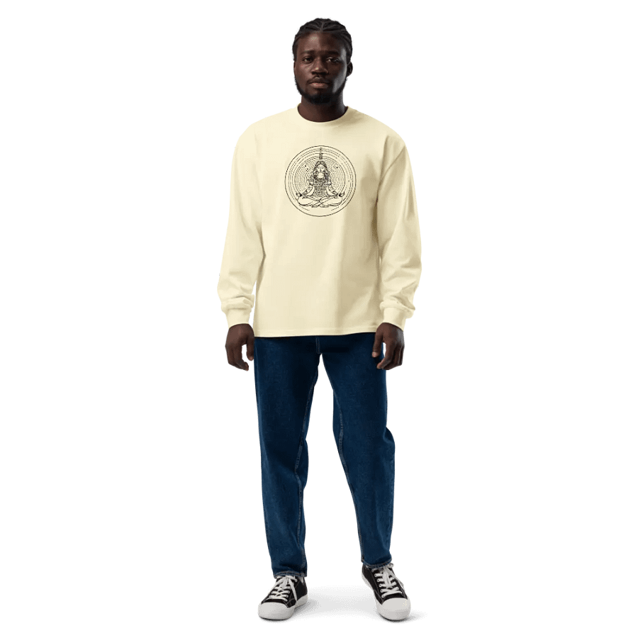 [Meditation 2 - Black] - Unisex Premium Heavyweight Long Sleeve Shirt product image (32)