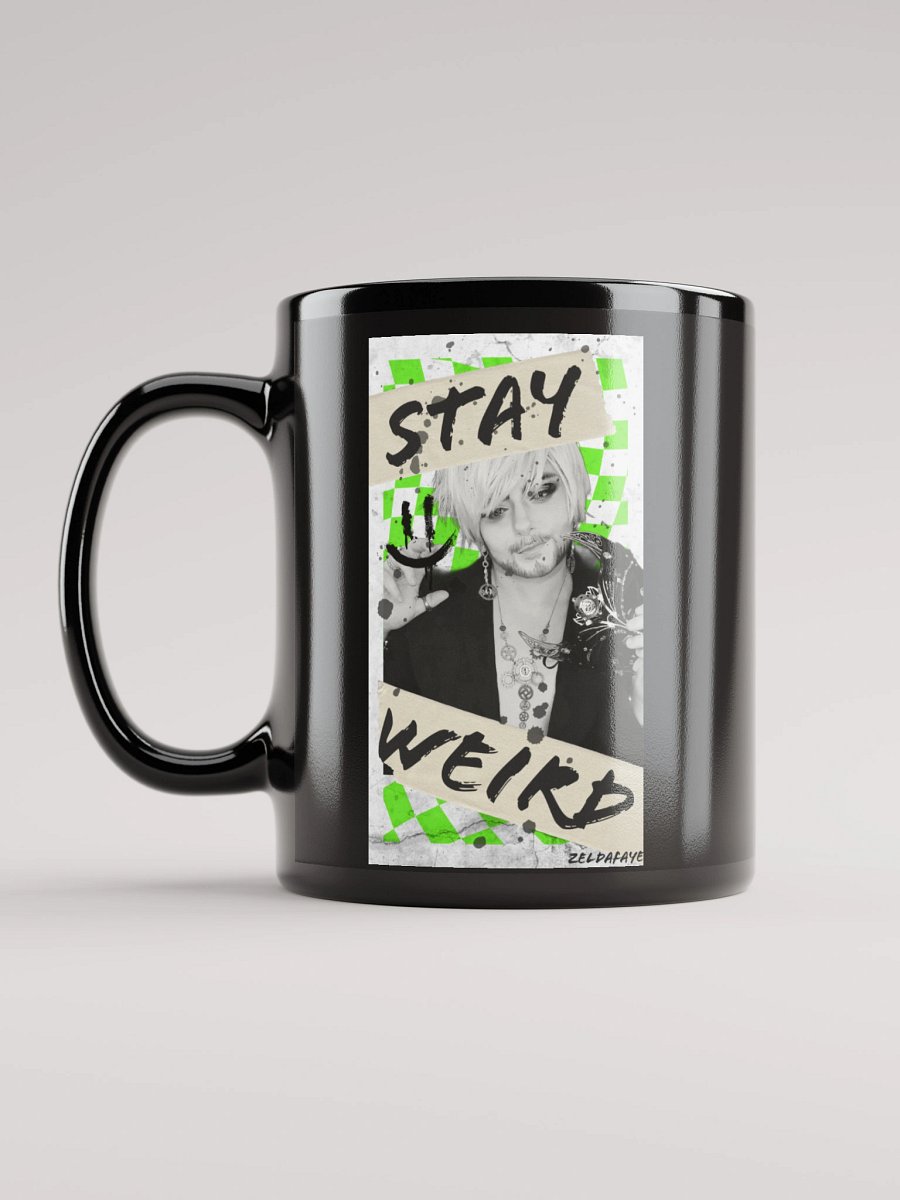 Stay Weird Zelda Barbas Black Glossy Mug product image (11)