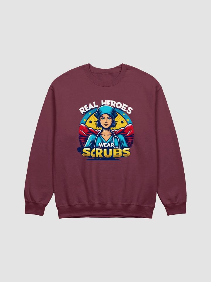 Real Heroes Wear Scrubs Crewneck Sweatshirt product image (5)