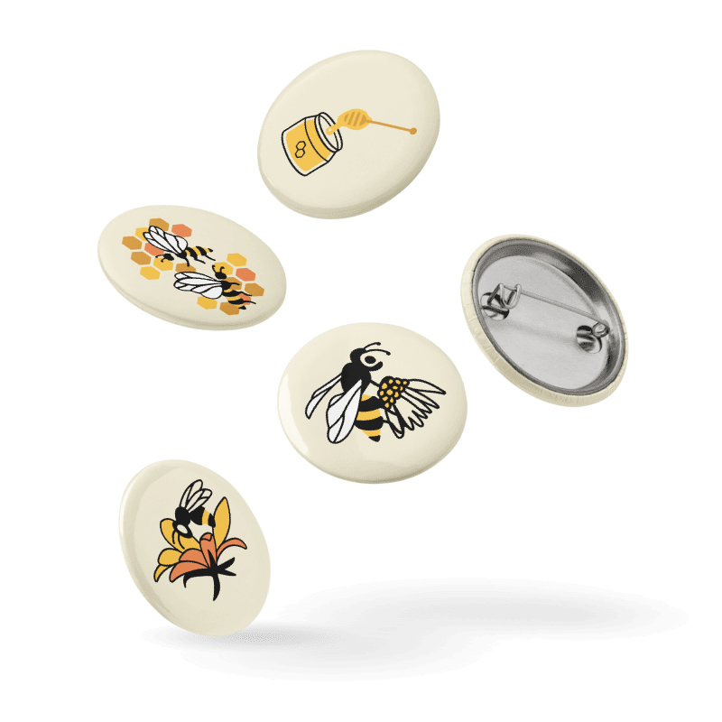 Honeycomb Delight Pin Button Set product image (13)