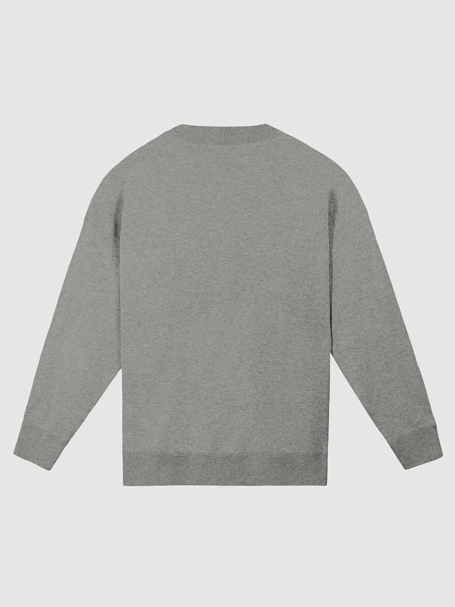 BUSY-BRAINED (lg. design, grey and white) knitwear relaxed crewneck product image (10)
