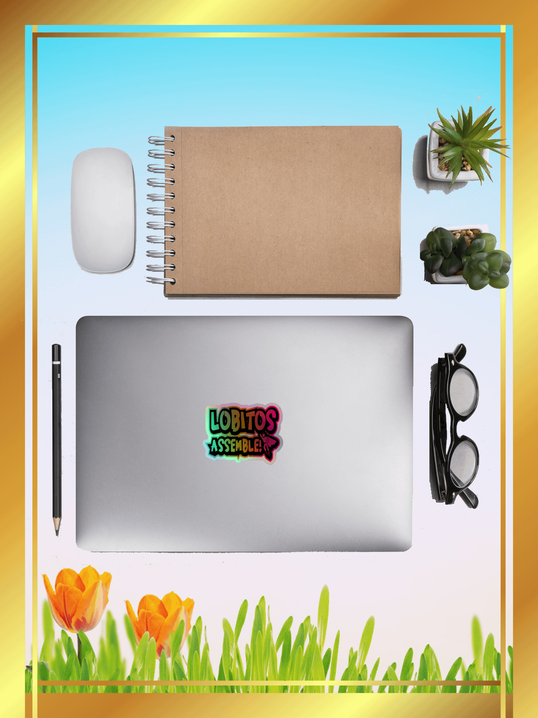 Lobito's assemble holographic sticker product image (2)