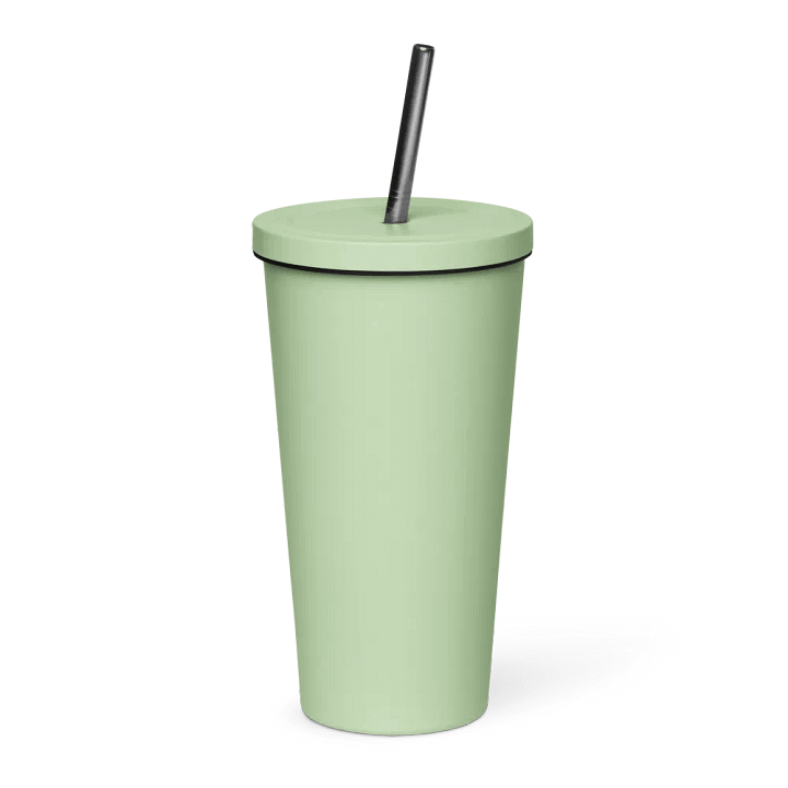 Chroncially Ill Cutie Tumbler with Straw - Mint & Pink product image (2)