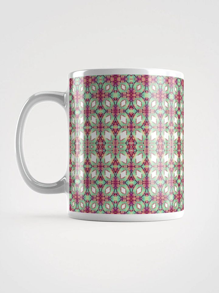 Elegant Diamond & Floral Ceramic Mug product image (1)