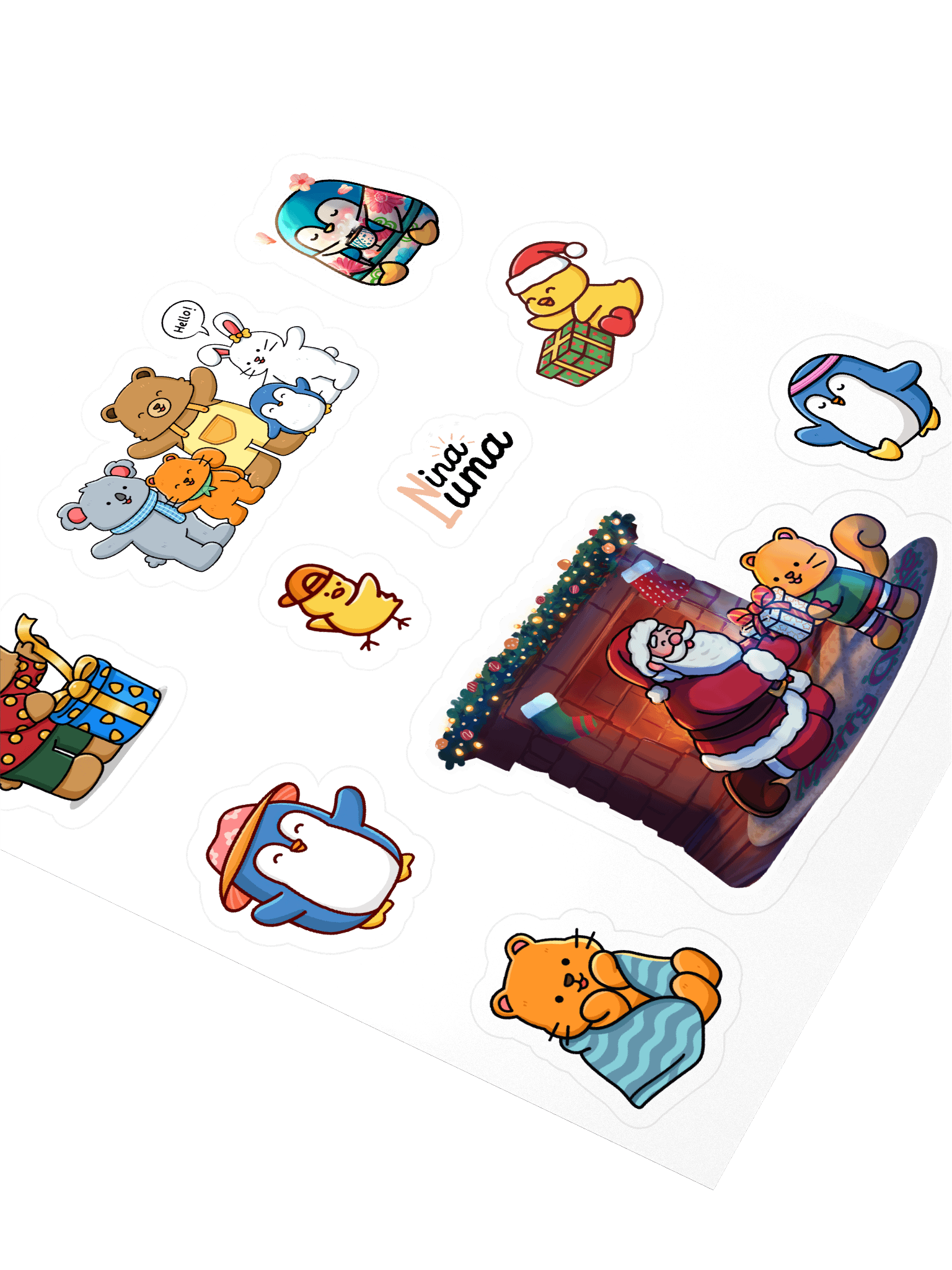 Snuggly Friends Holiday Sticker Pack product image (2)