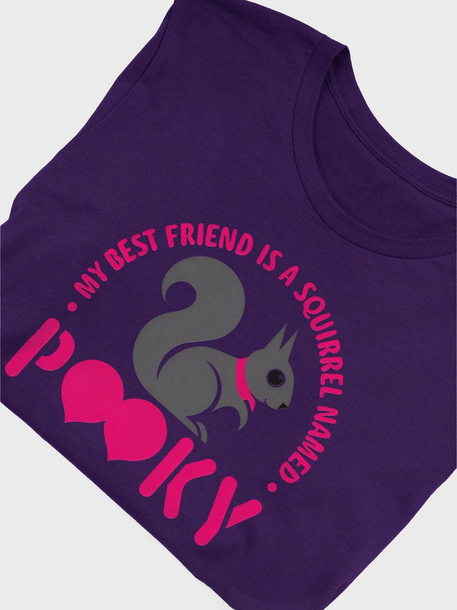 Super Soft and Flattering Tee: My Best Friend is a Squirrel Named Pooky. Pink product image (5)