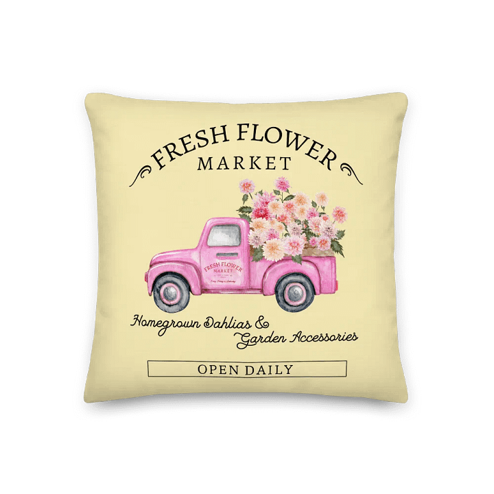 Cottage summer Flower Truck Premium Pillow product image (2)