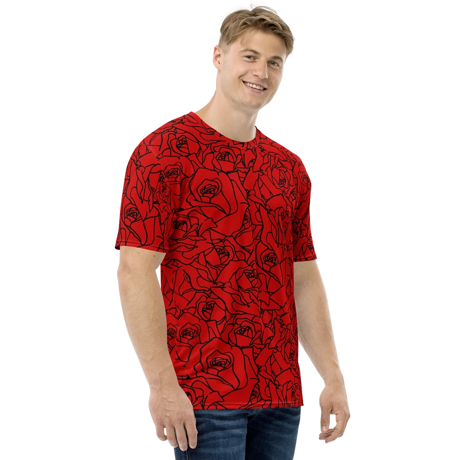 Loads of Roses · red-black crew neck t-shirt product image (6)