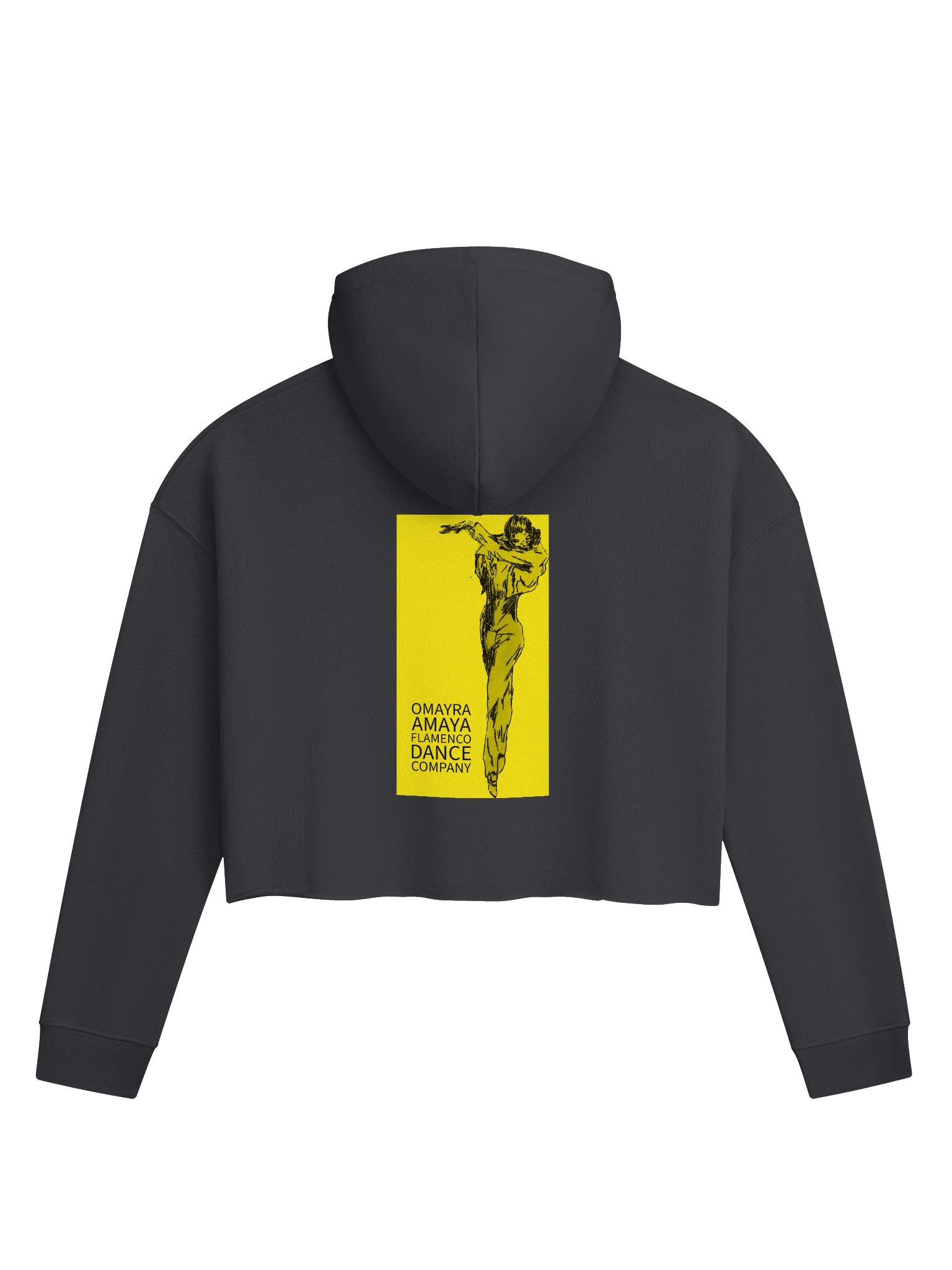 "Carmen" Hoodie cropped Long Sleeve Yellow / Black product image (5)