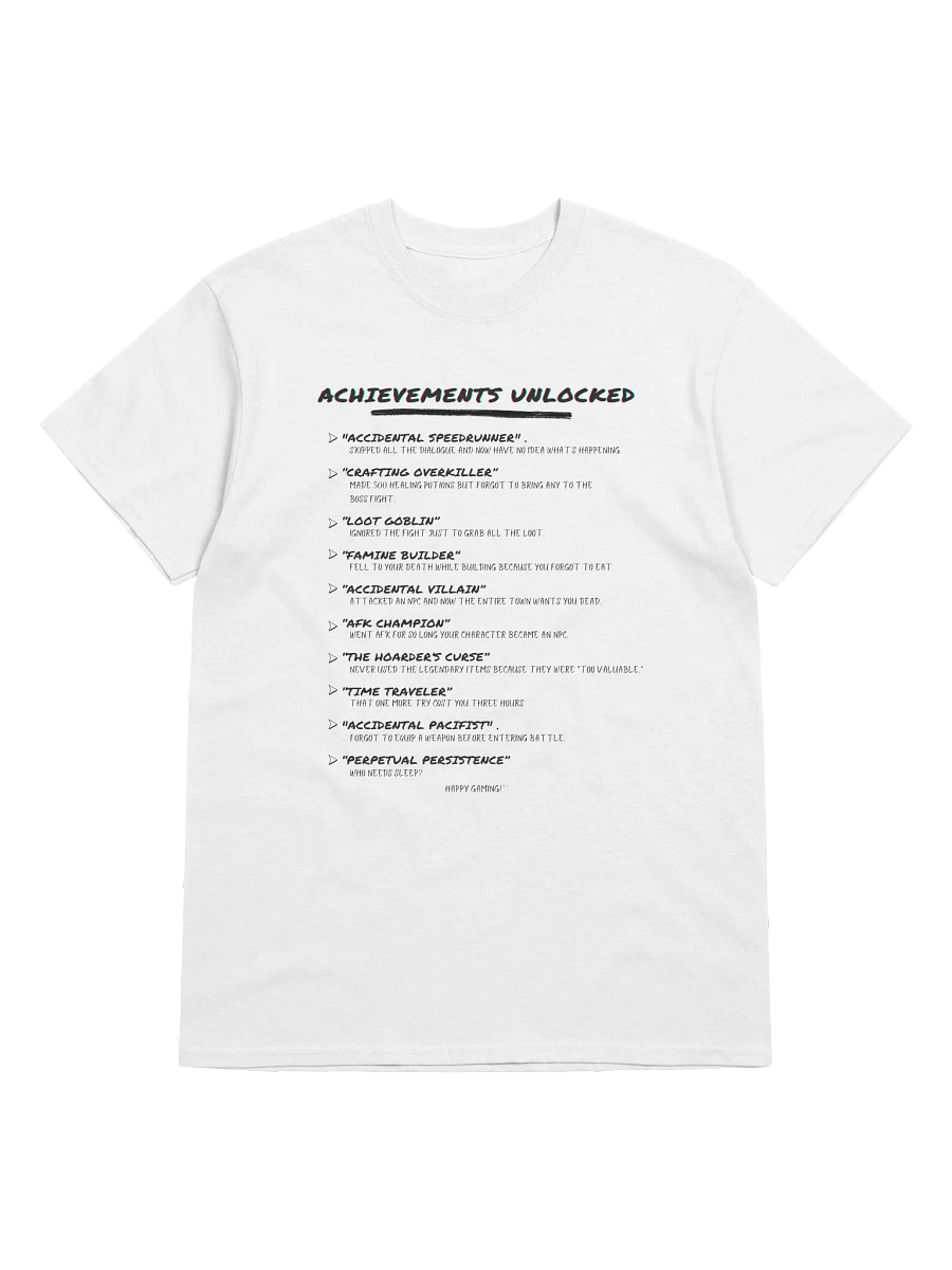 Achievements Unlocked Gaming T-Shirt product image (1)