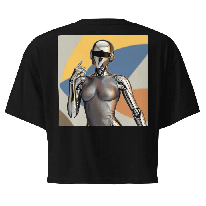Cyborg Metallic Muse Premium Black Crop Top product image (1)