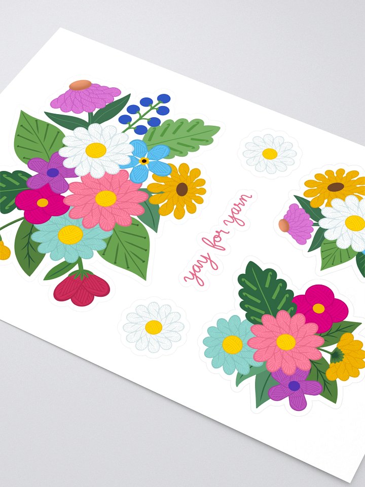 Floral Yarn Sticker Set product image (2)