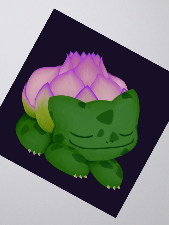 Lotus Frog Sticker (Purple Background) product image (2)