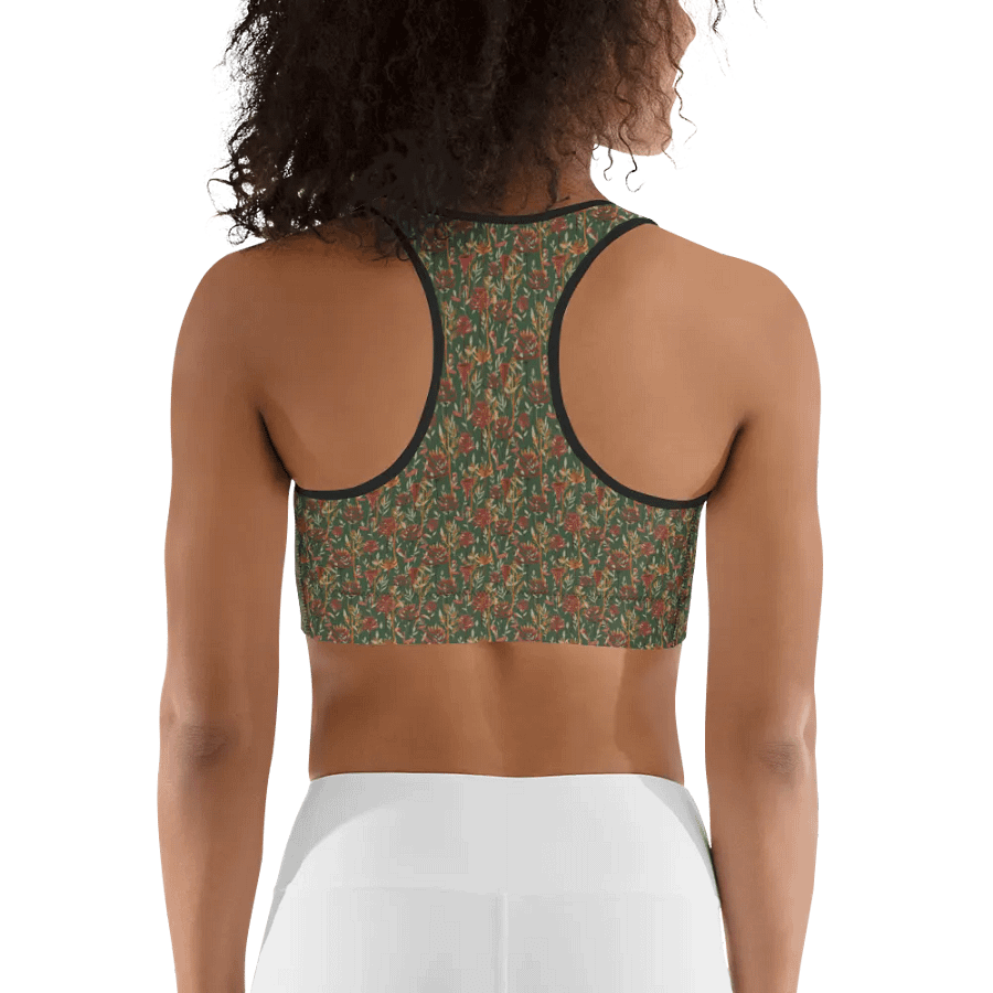 Brown All-Over Print Sports Bra product image (5)