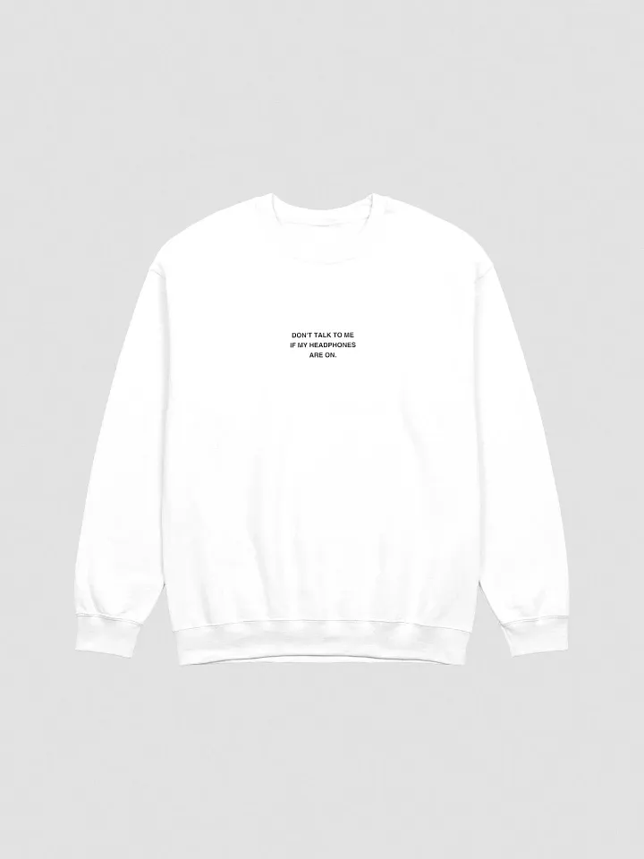 HEADPHONES ON embroidered crewneck (black) product image (2)