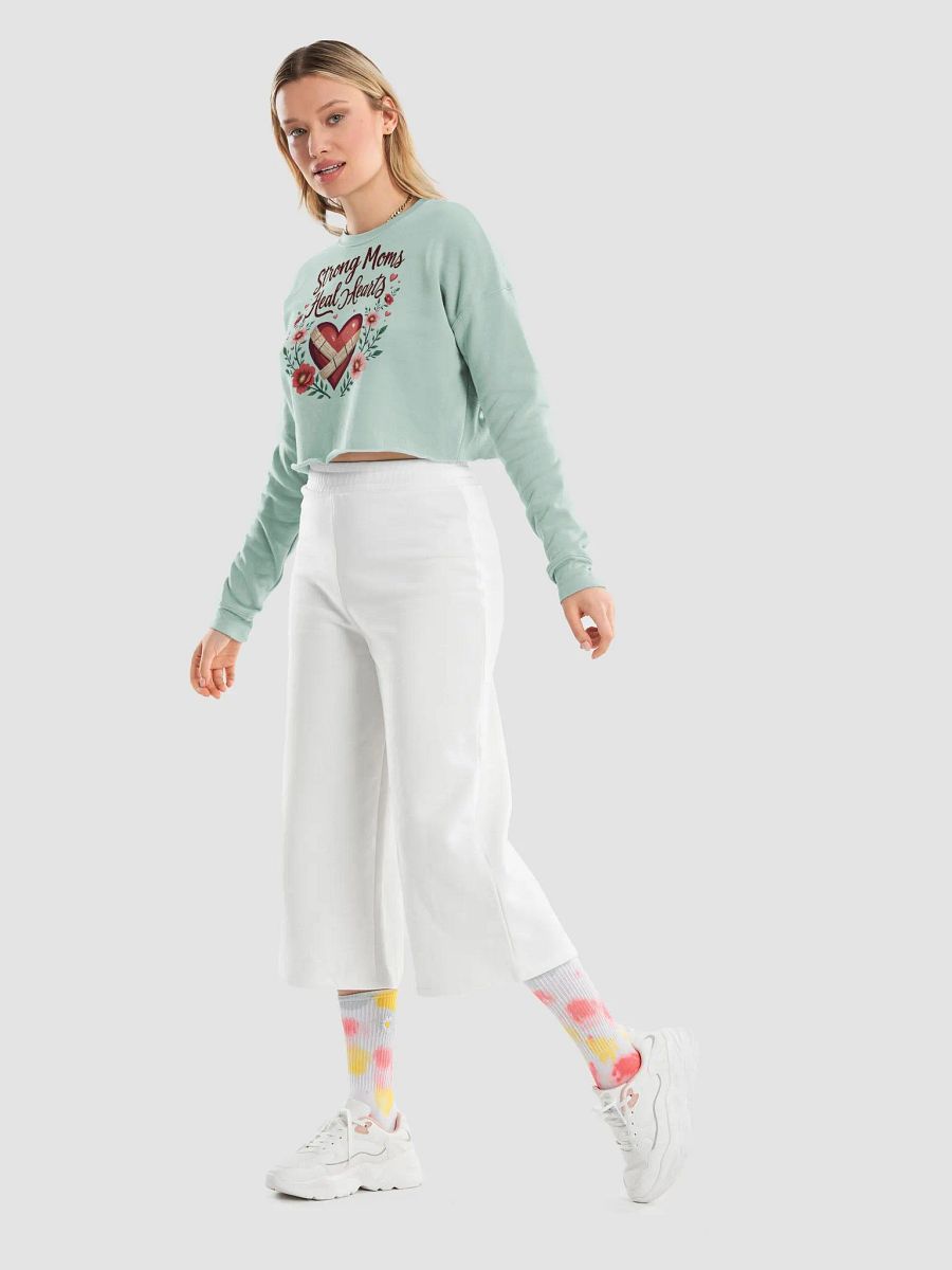 moms Healing Heart Women's Crop Sweatshirt product image (23)