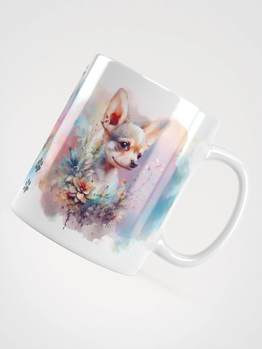 Chihuahua Watercolor Floral Mug product image (5)