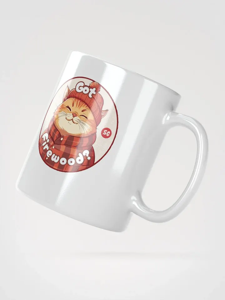 Cozy Cat - Got Firewood? | White Glossy Mug product image (4)