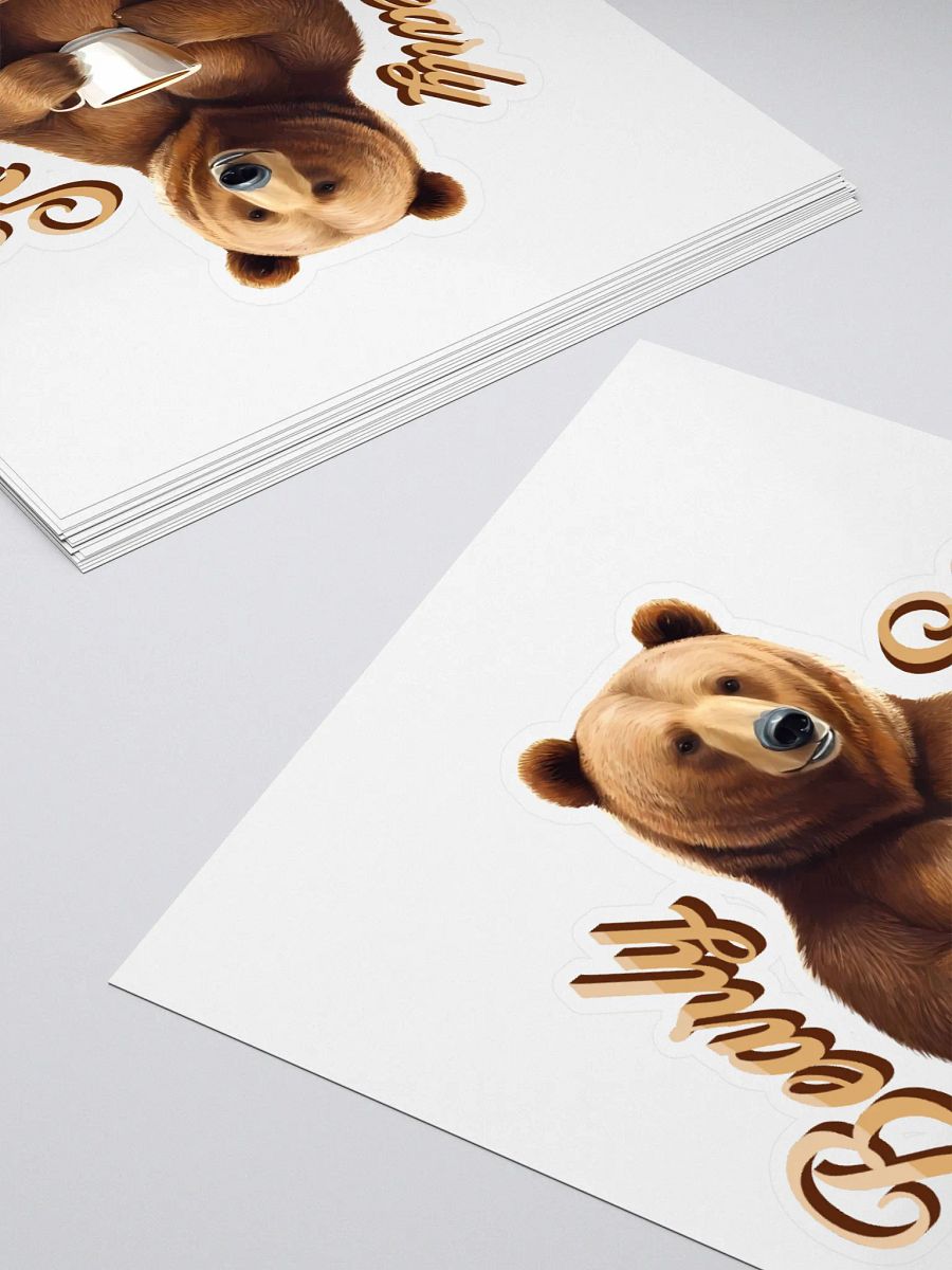 Bearly Awake Kiss Cut Sticker product image (4)
