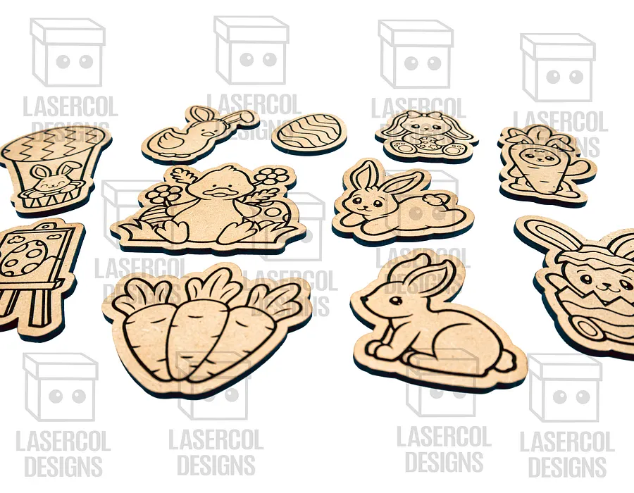 Easter Bunny Paint Kit DIY Cut Outs Set 2 - Laser Cut Files product image (10)