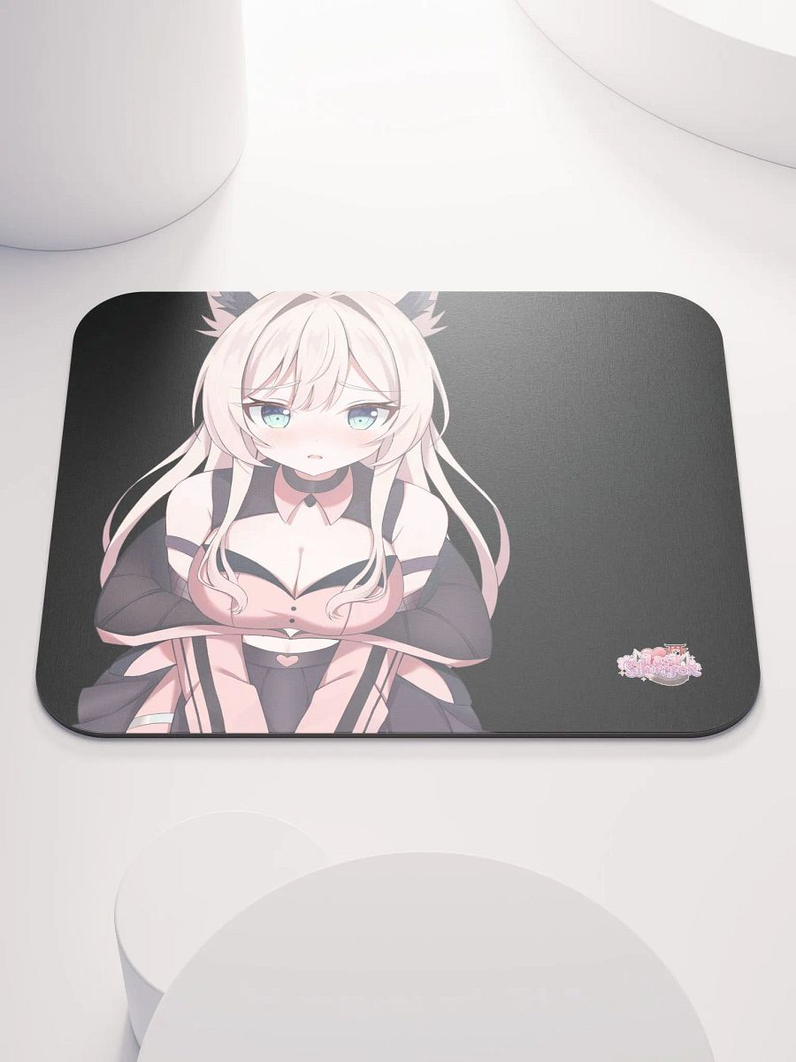 Lara Silverfox Vtuber Looks At You and is Shy Mouse Pad product image (1)