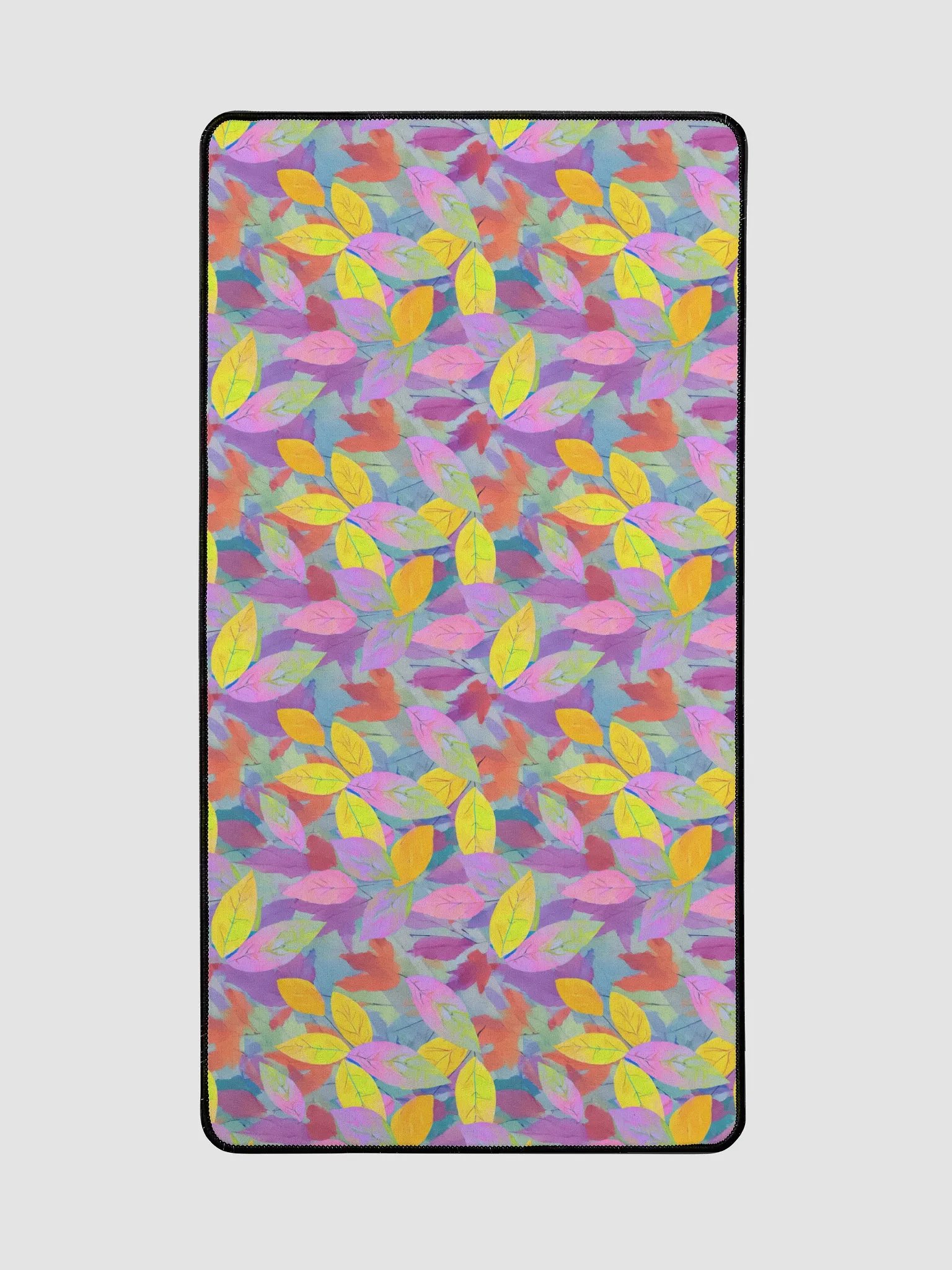 Yellow Pink Leaves Desk Mat product image (2)