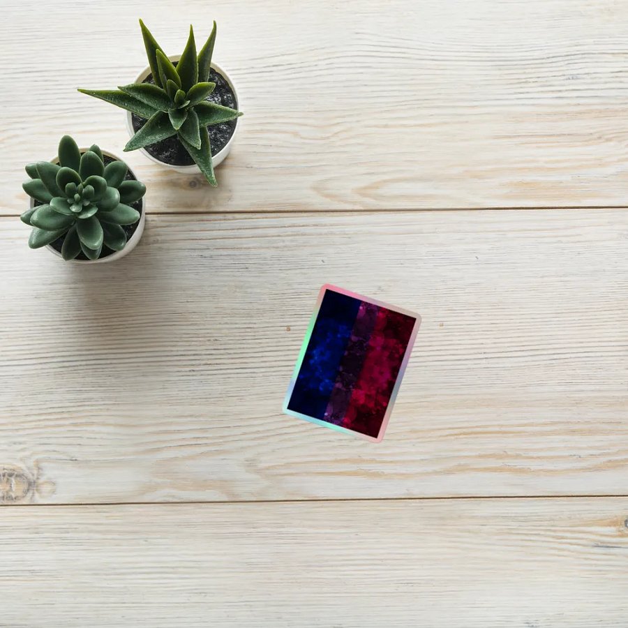 Bisexual Pride Flag Sticker (Textured Variation) product image (8)