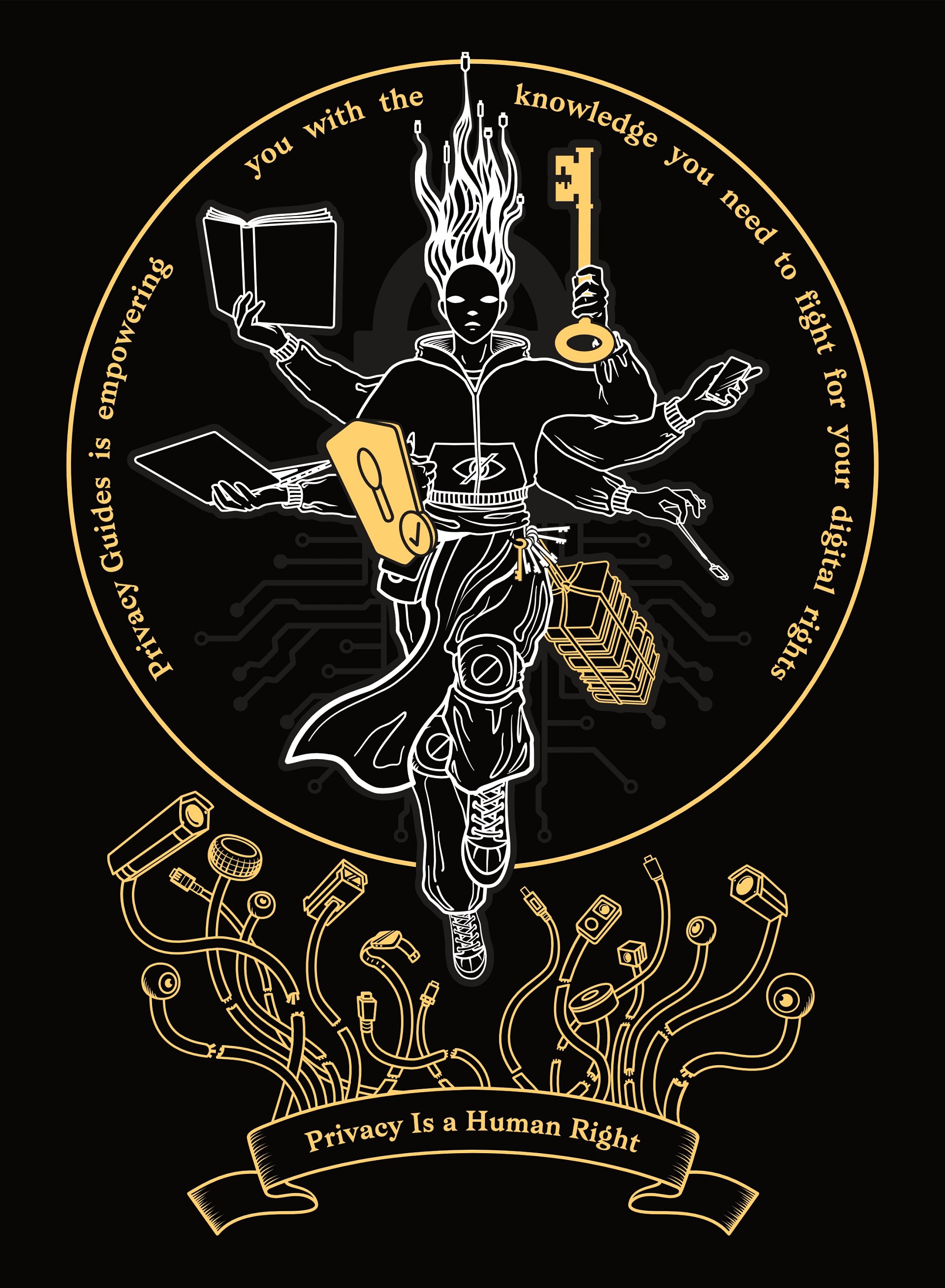 Defender of Privacy (in Dark Colors) - Cotton Heritage Hoodie product image (4)