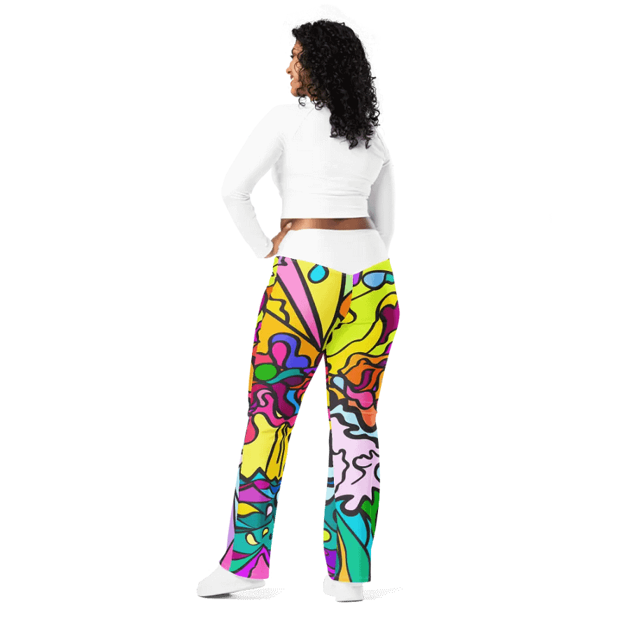 SwirlScape Flare Leggings - Wave at Sunset product image (6)