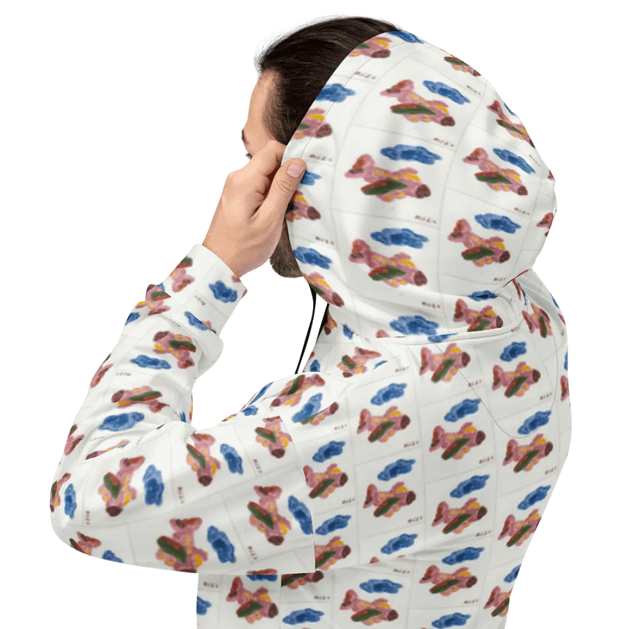 Kid Airplane (All-Over Print Recycled Unisex Hoodie) product image (6)