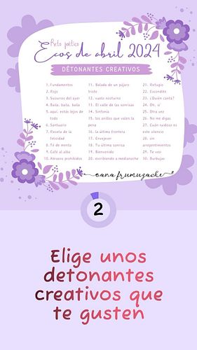 Aquí estamos, el primer día de Ecos de abril 2024 ✧ escribir un poema al día. Los 30 desencadenantes creativos en español ima...