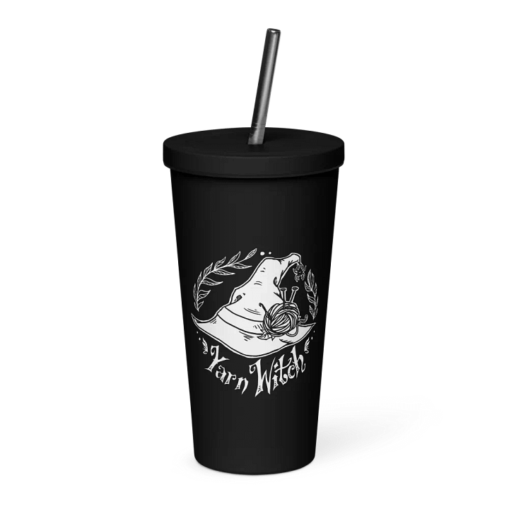 Insulated Tumbler with a Straw - Yarn Witch Logo product image (1)