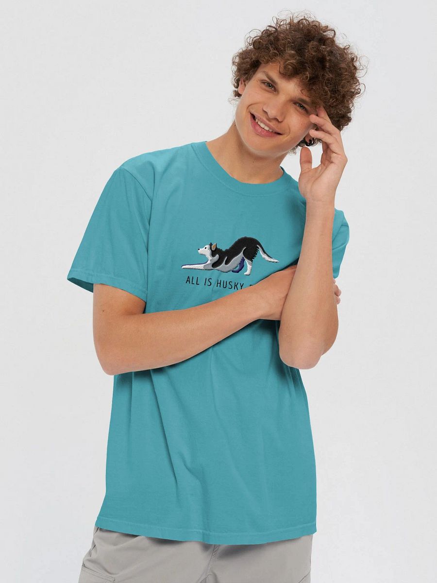 All Is Husky-Dory T-Shirt(Embroidered) of a Siberian Husky product image (10)