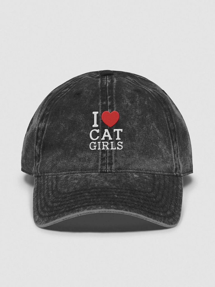 I Heart Cat Girls Hat (Embroidered) product image (1)