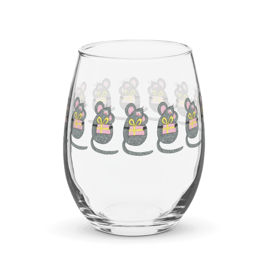 Present mouse Stemless Wine Glass product image (4)