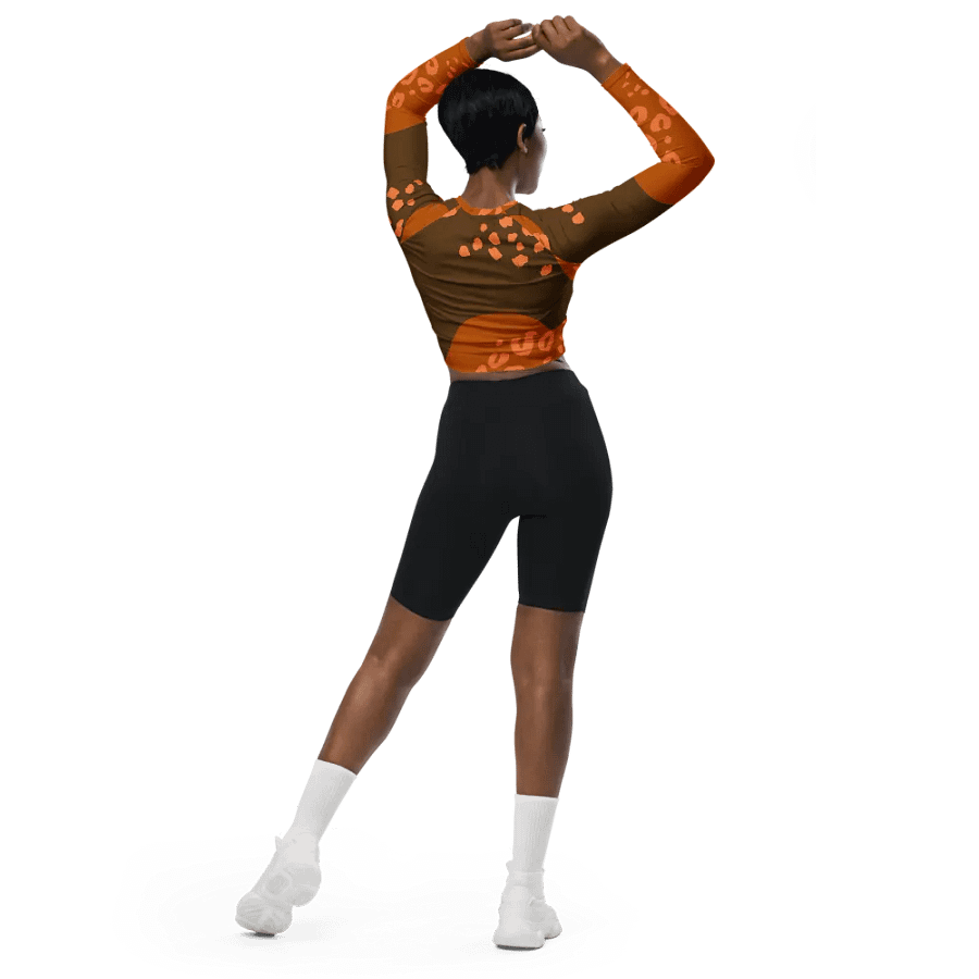 Orange Dynamic Animal Print Crop Top product image (7)