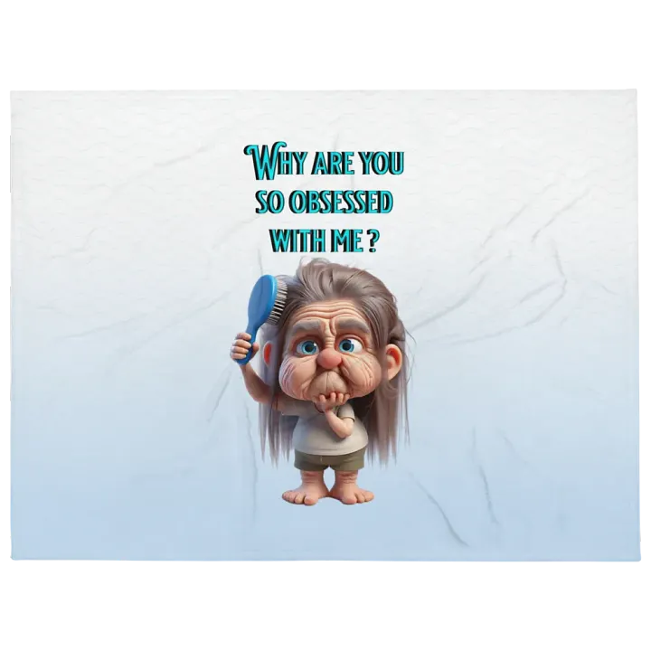 Dreamy "Why Are You So Obsessed'' Throw Blanket product image (2)