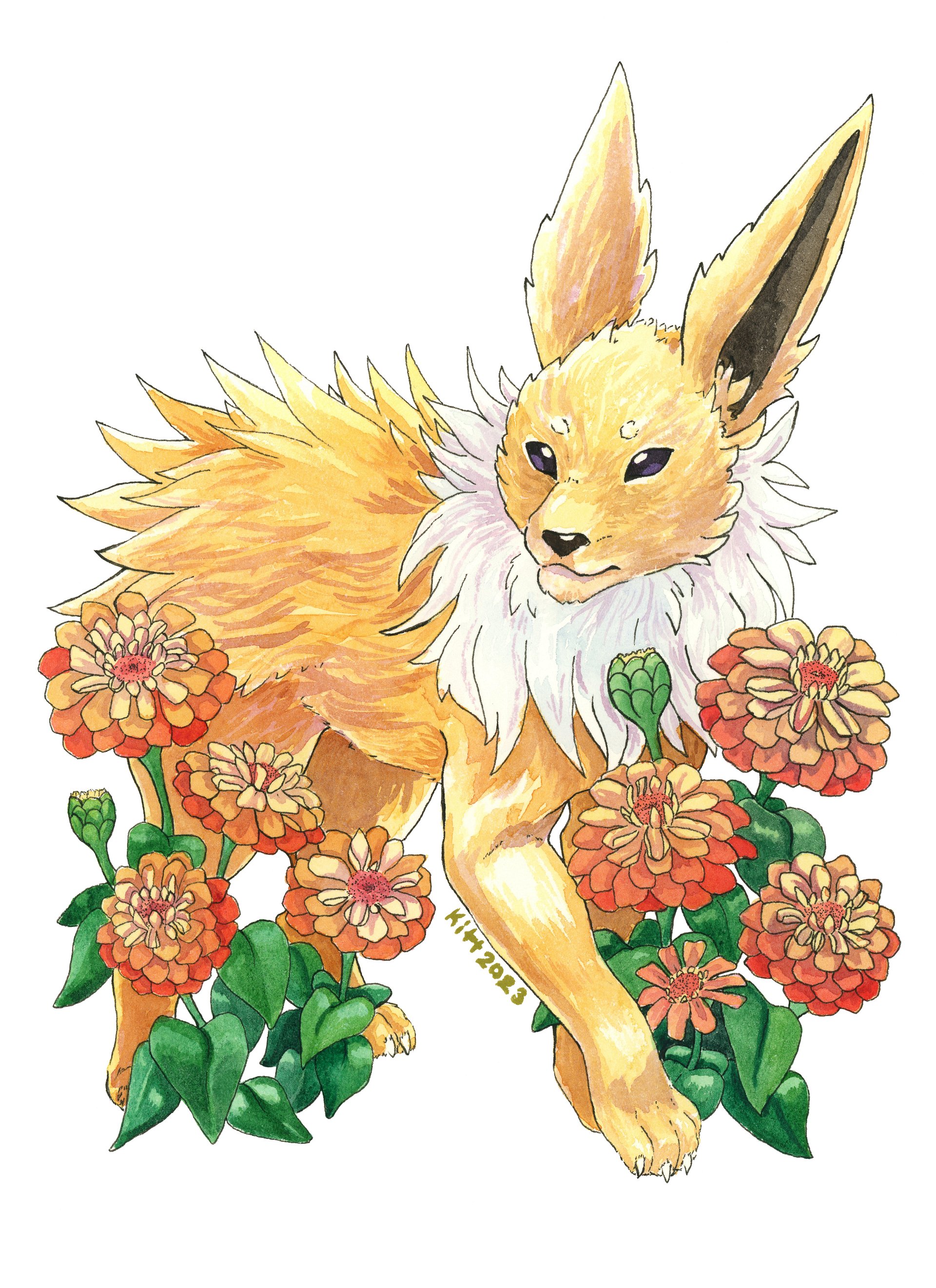 Zinnia Jolteon 8.5x11 Print product image (1)