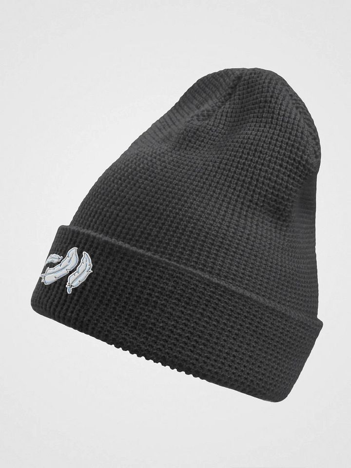 Blue Feather Light Waffle Beanie product image (2)