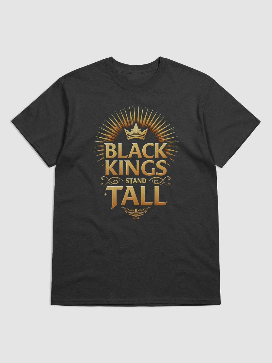 Black Kings Stand Tall T-Shirt – Gold Crown Royalty Afrocentric Tee product image (1)
