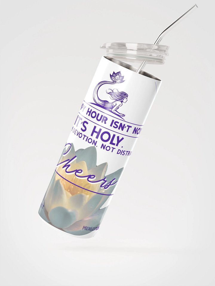 🪷🌅 Temple Tending Toast — White Stainless Steel Tumbler product image (2)