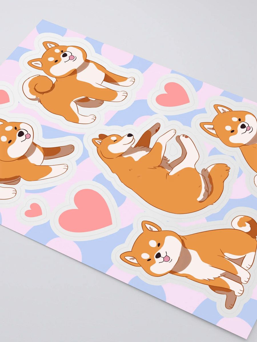 Shiba Inu Love Sticker Sheet product image (3)