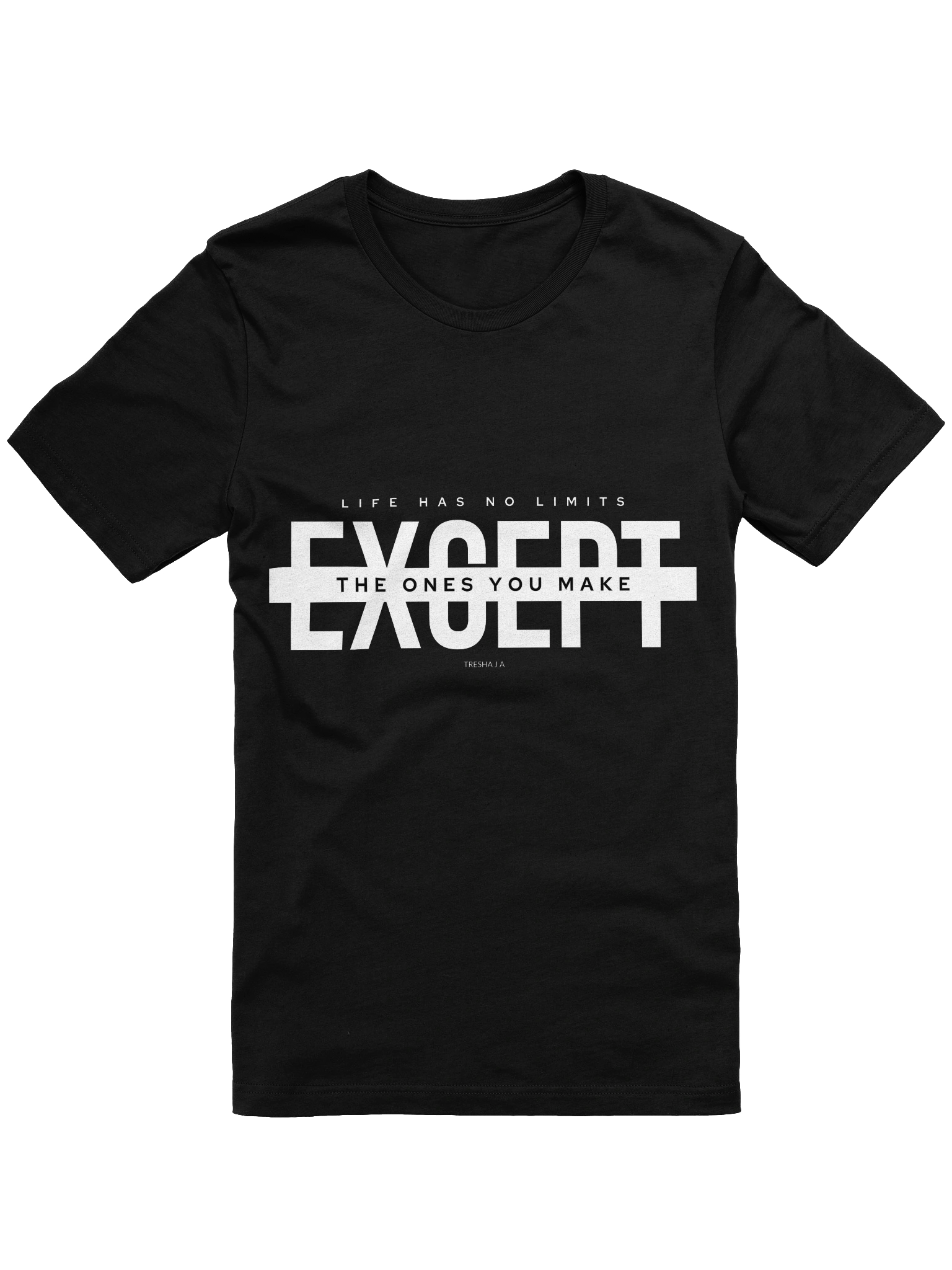 No Limits Black Tee – Break the Box You Built product image (1)