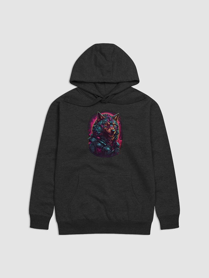 Neon Wolf Cyberpunk Premium Hoodie product image (1)